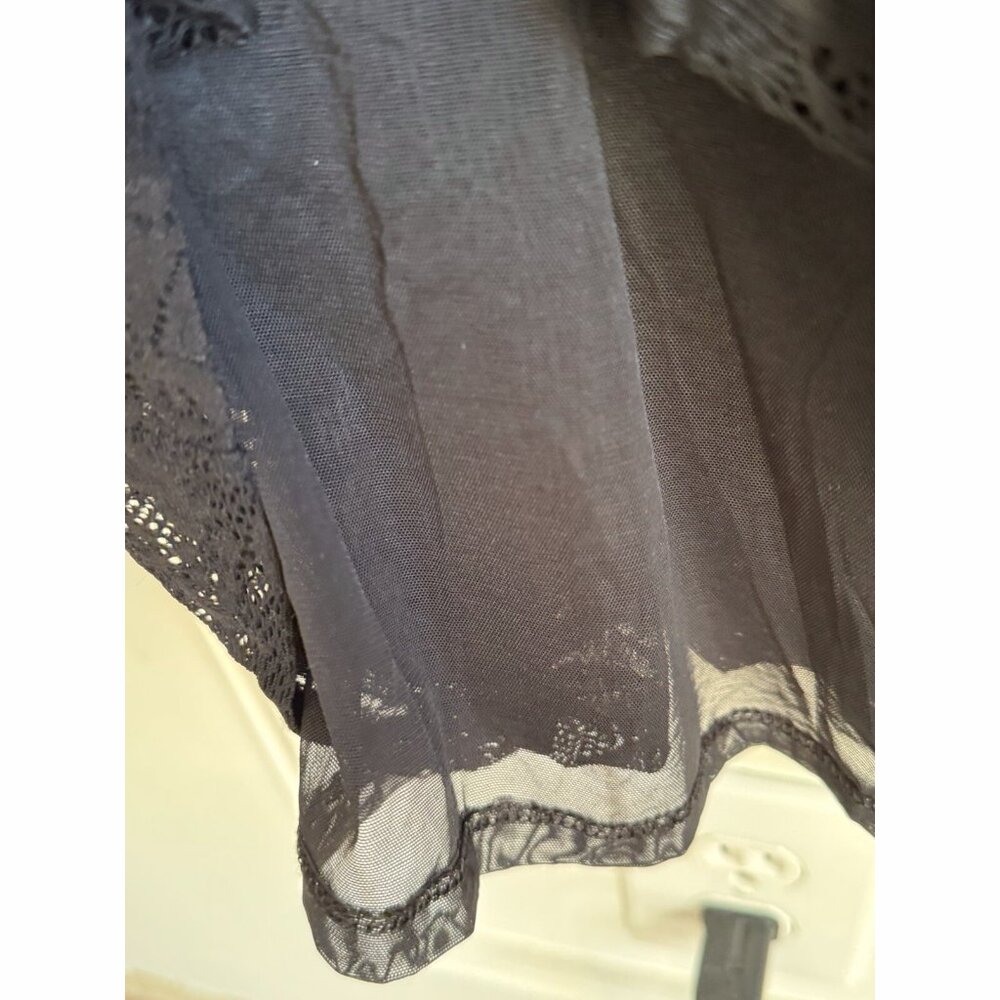 Natori Womens Medium Black Lace Romantic Whimsigoth Slip Midi Dress Feminine - Picture 6 of 12